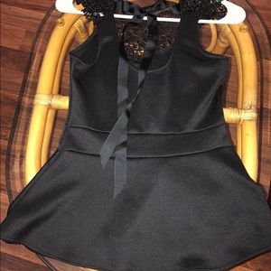 Blue planet brand black lace top